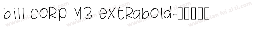 bill corp m3 extrabold字体转换